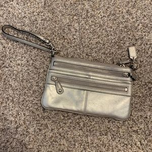 Coach Silver Wristlet